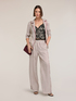 Pantaloni palazzo in twill di viscosa image number 3