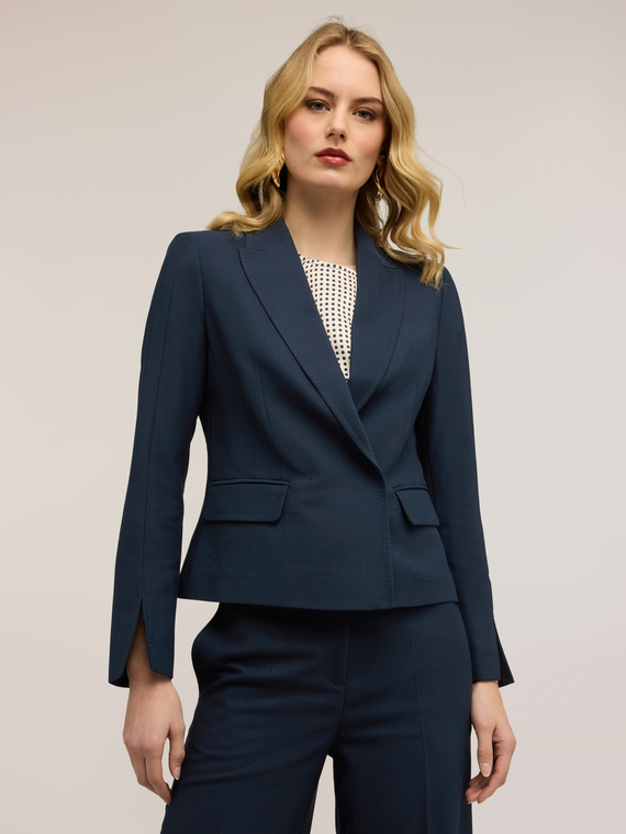 Blazer con spacco al fondo manica