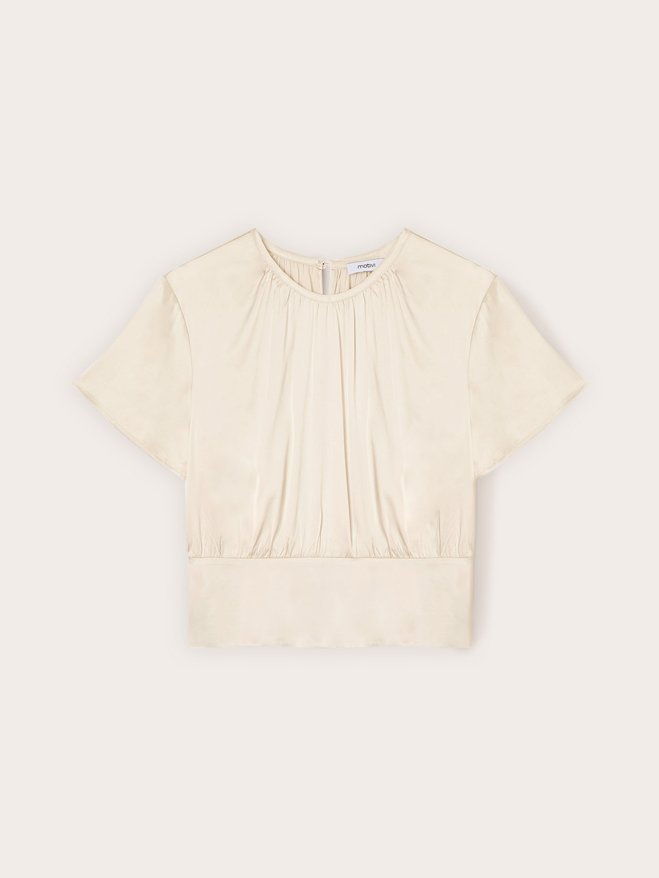 Blusa in raso con fascia image number 4
