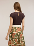 T-shirt in misto lino con drappeggio image number 1
