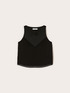 Top in georgette con scollo a V image number 4