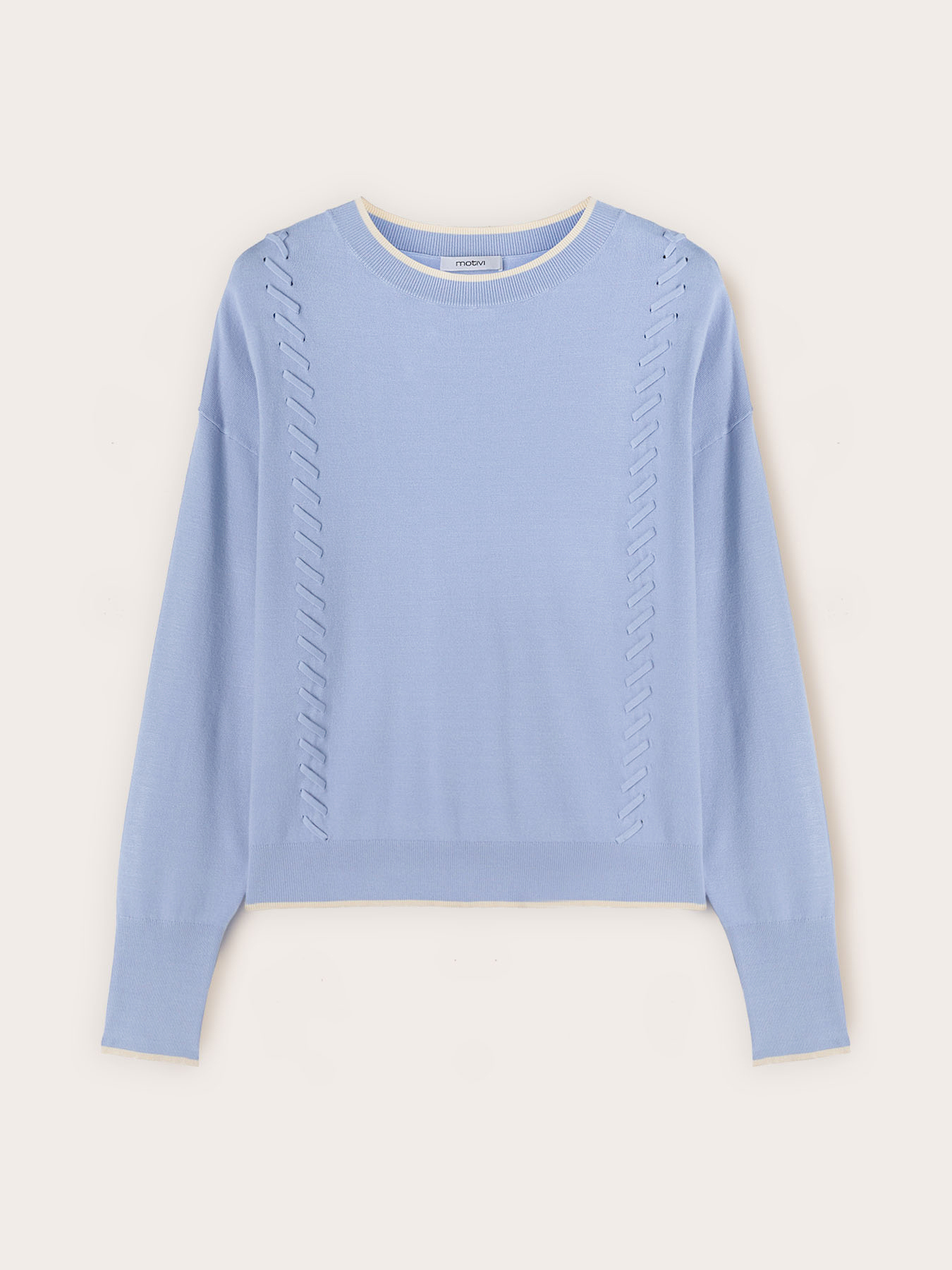 Maglia con impunture decorative image number 4