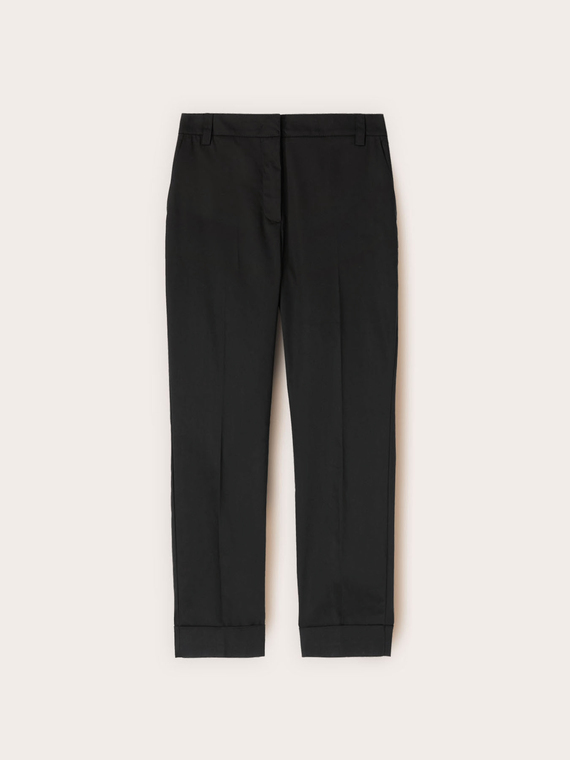 Pantaloni cropped in misto cotone