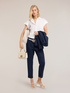 Pantaloni cropped in misto cotone image number 0