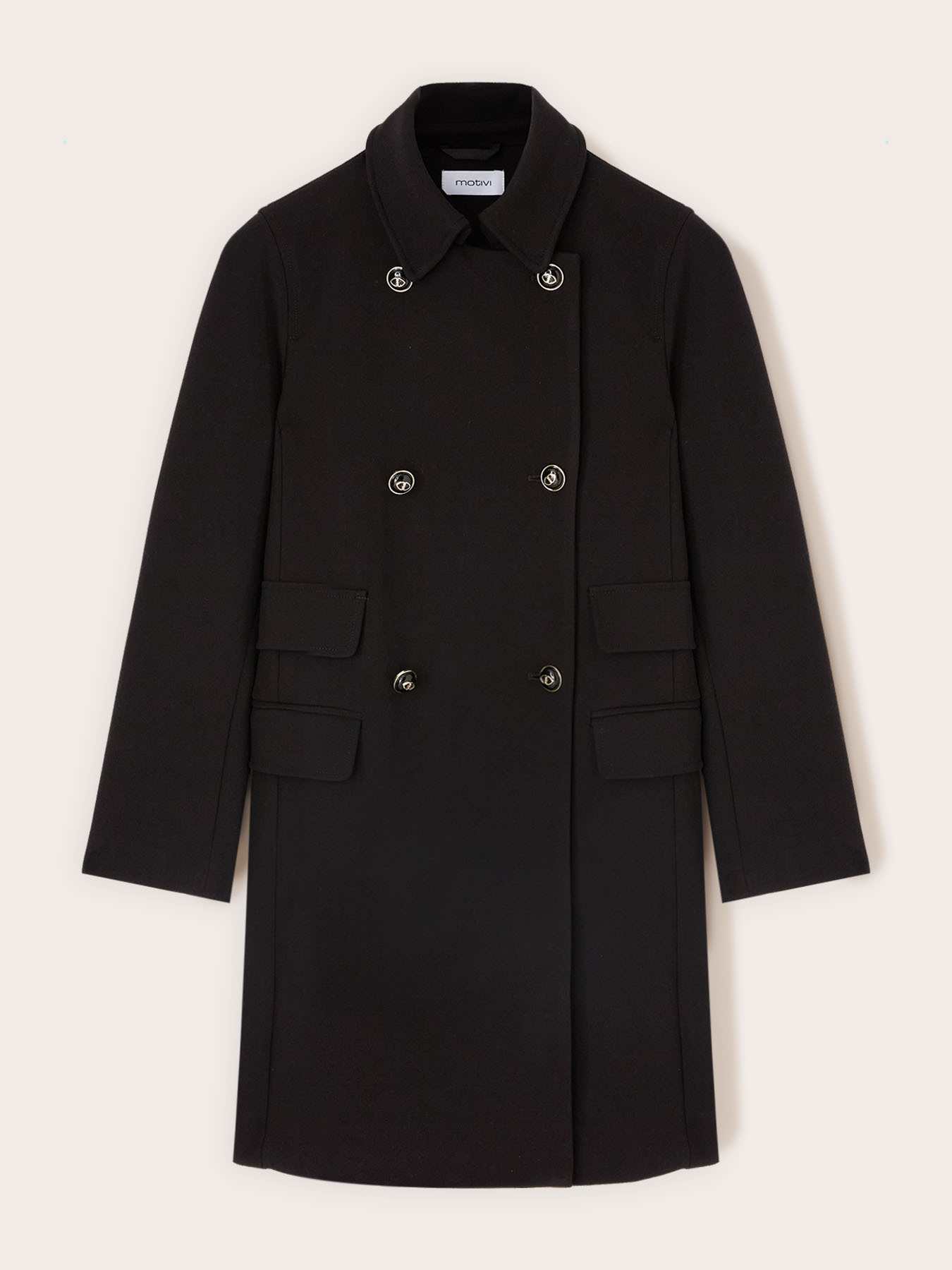 Cappotto doppiopetto in poliviscosa image number 4