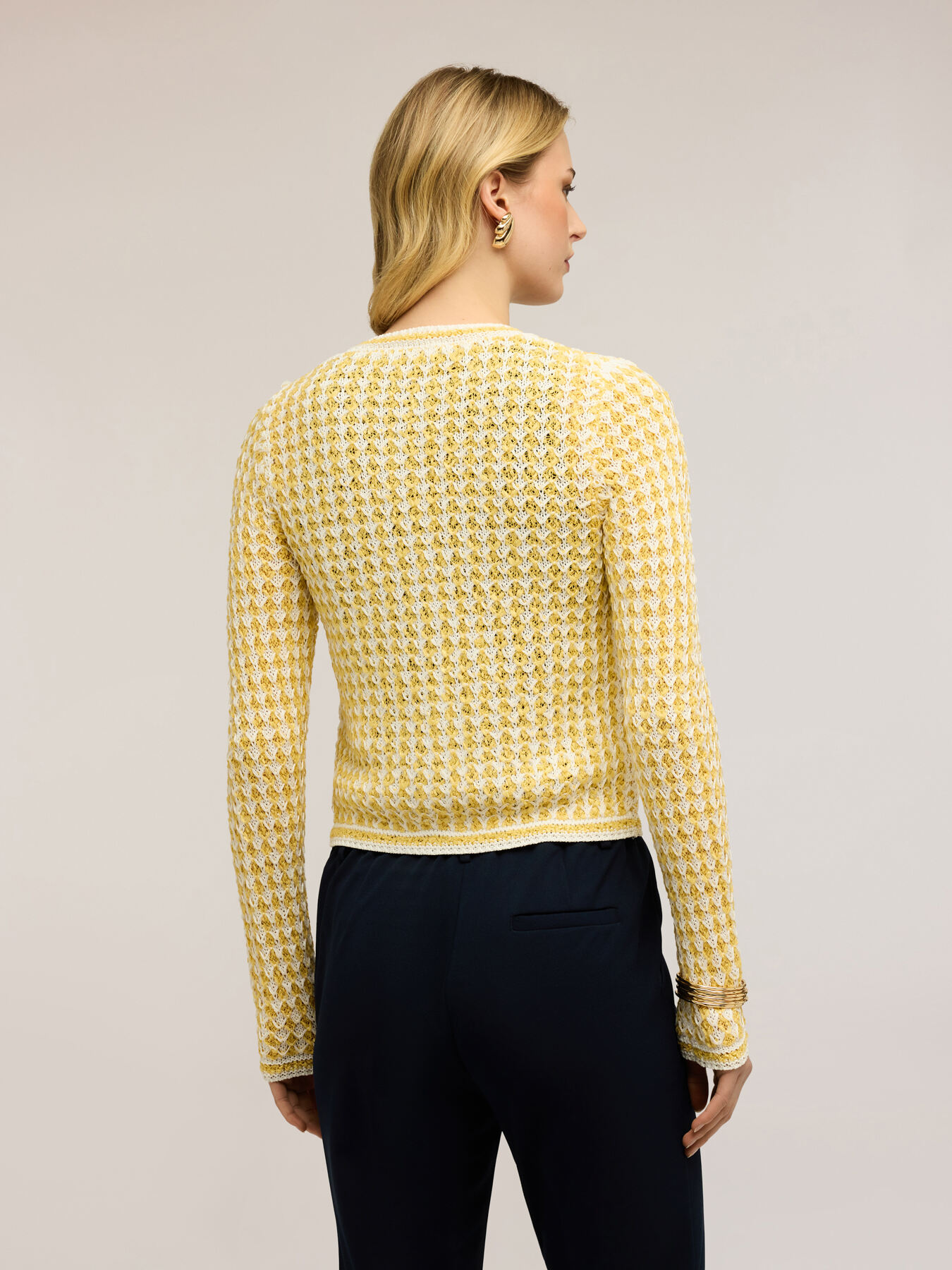 Cardigan in maglia traforata image number 1