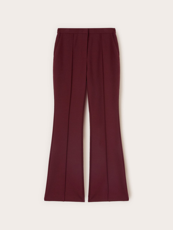 Pantaloni bootleg in poliviscosa
