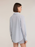 Camicia in popeline a righe lurex image number 1