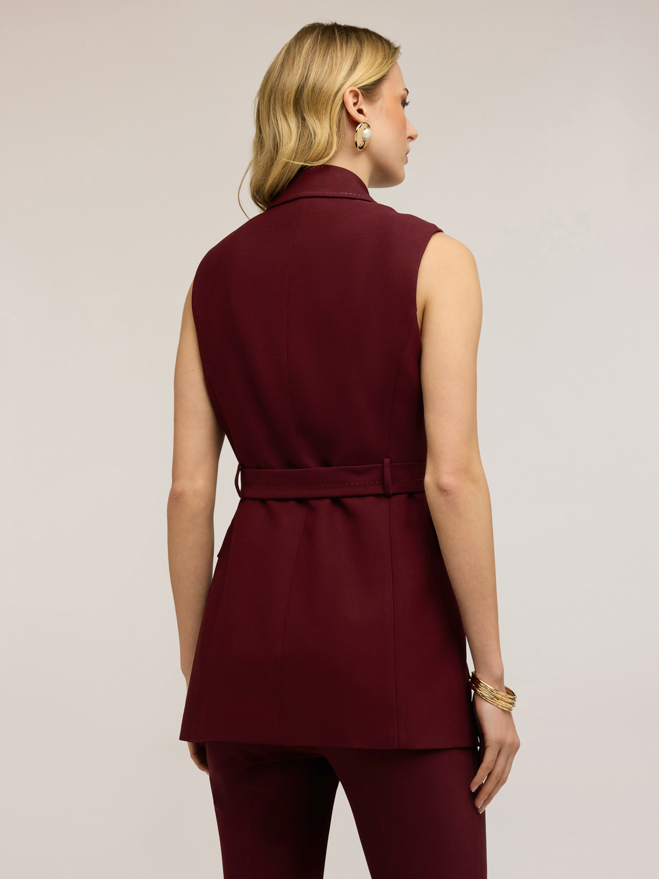 Gilet doppiopetto con cintura image number 1