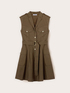 Vestito chemisier in popeline con cintura image number 4