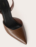 D&eacute;collet&eacute; slingback effetto pitone image number 3