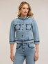 Giacca in denim con catene image number 0