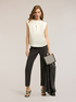 Blusa in raso con spalline image number 0