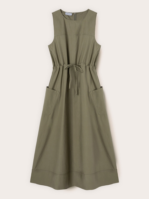 Vestito con coulisse in popeline