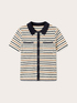 T-shirt a righe con colletto a contrasto image number 3