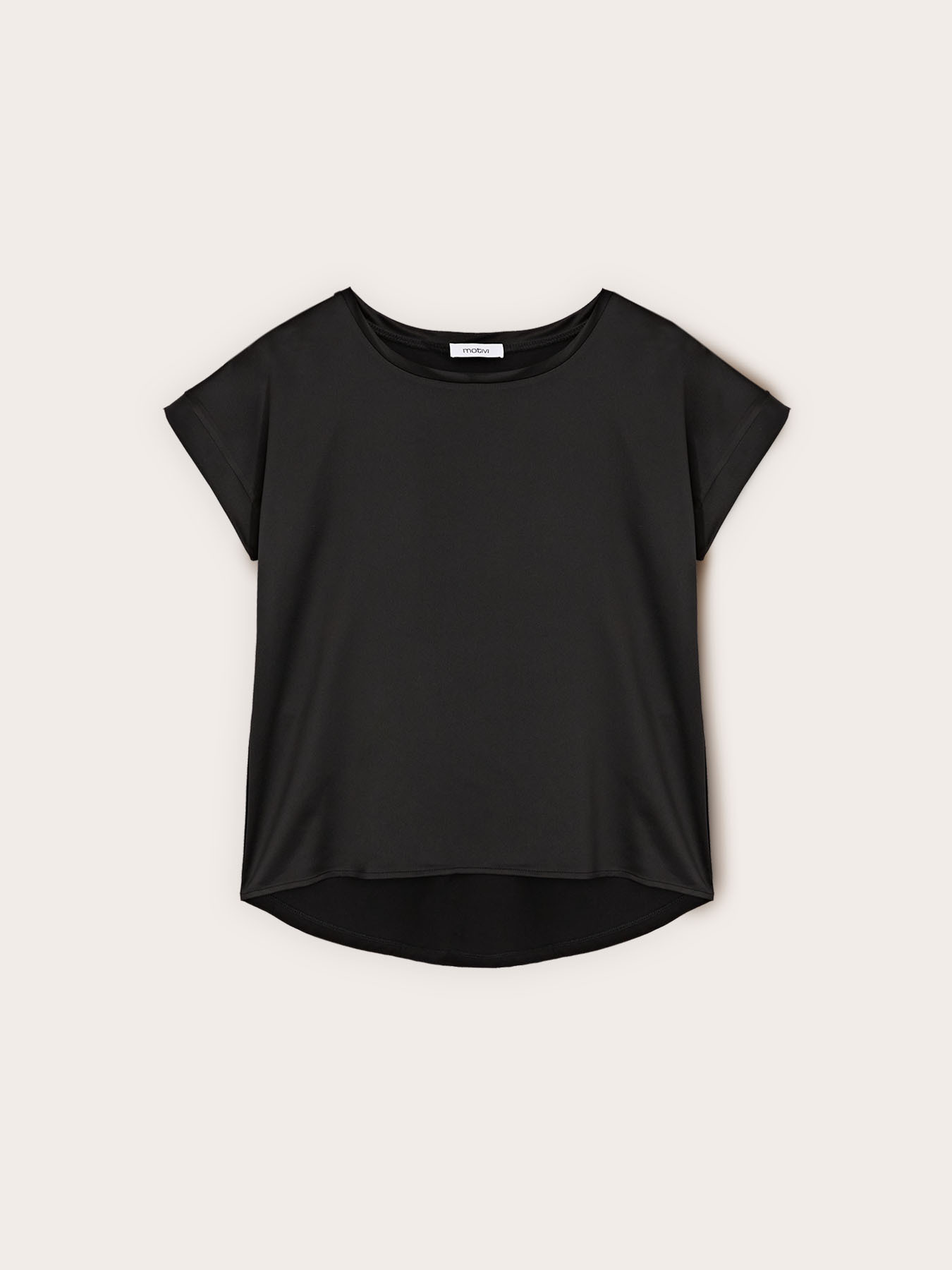 T-shirt bimaterica misto cotone image number 3