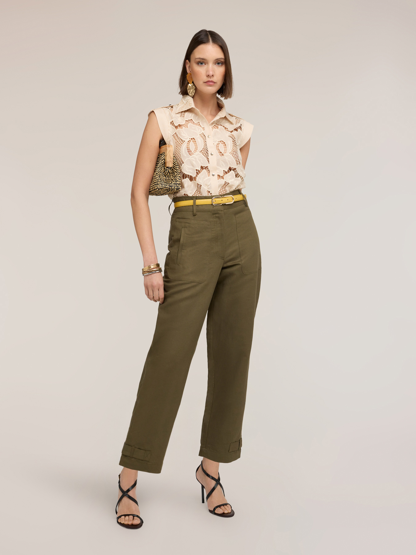 Pantaloni misto lino image number 2