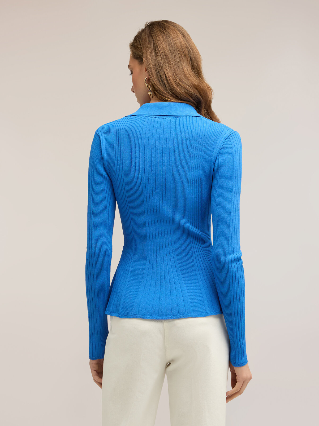 Maglia a righe con peplo image number 1