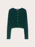 Cardigan corto in maglia effetto pizzo image number 4