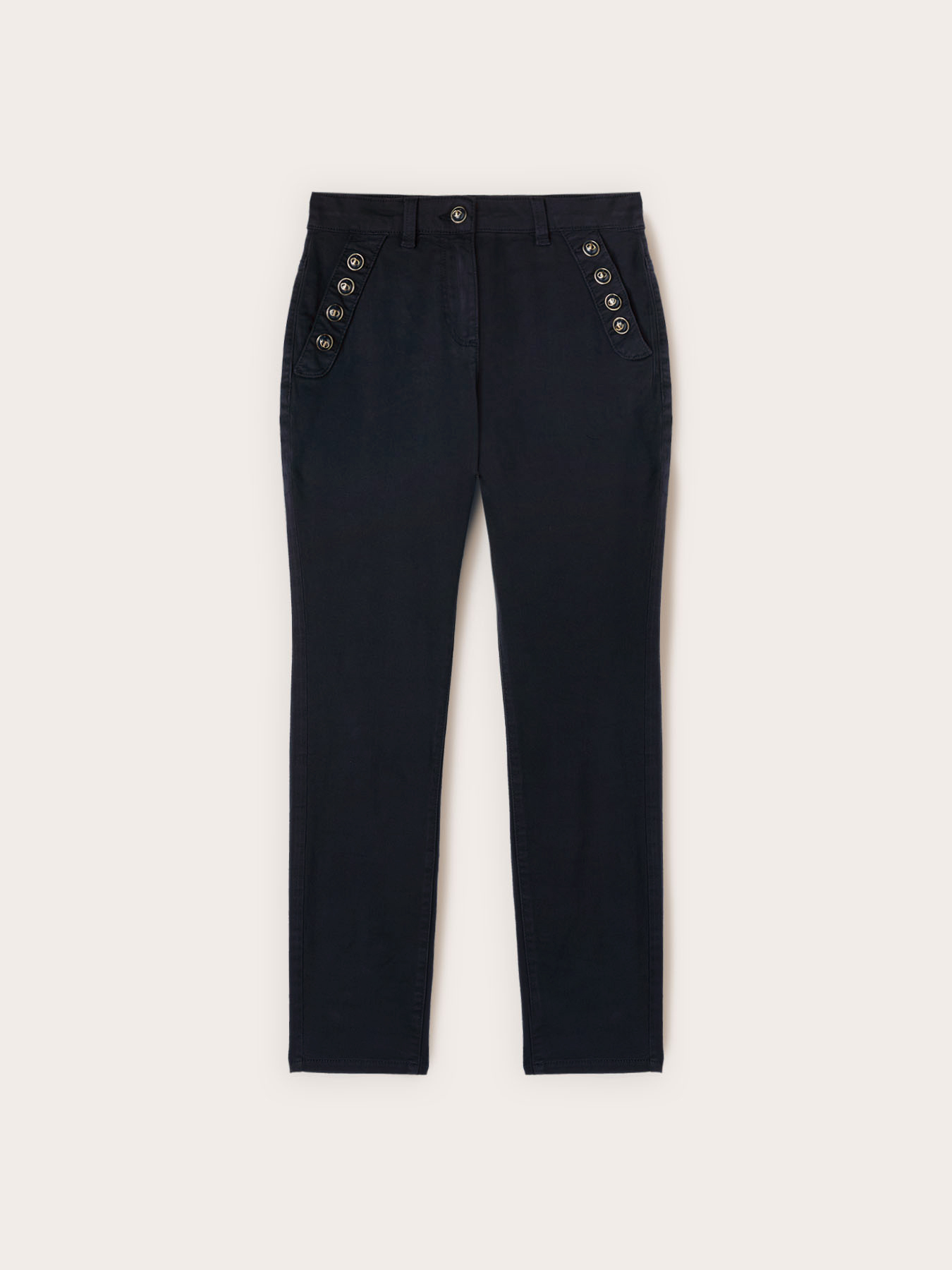 Pantaloni slim in drill di cotone image number 4