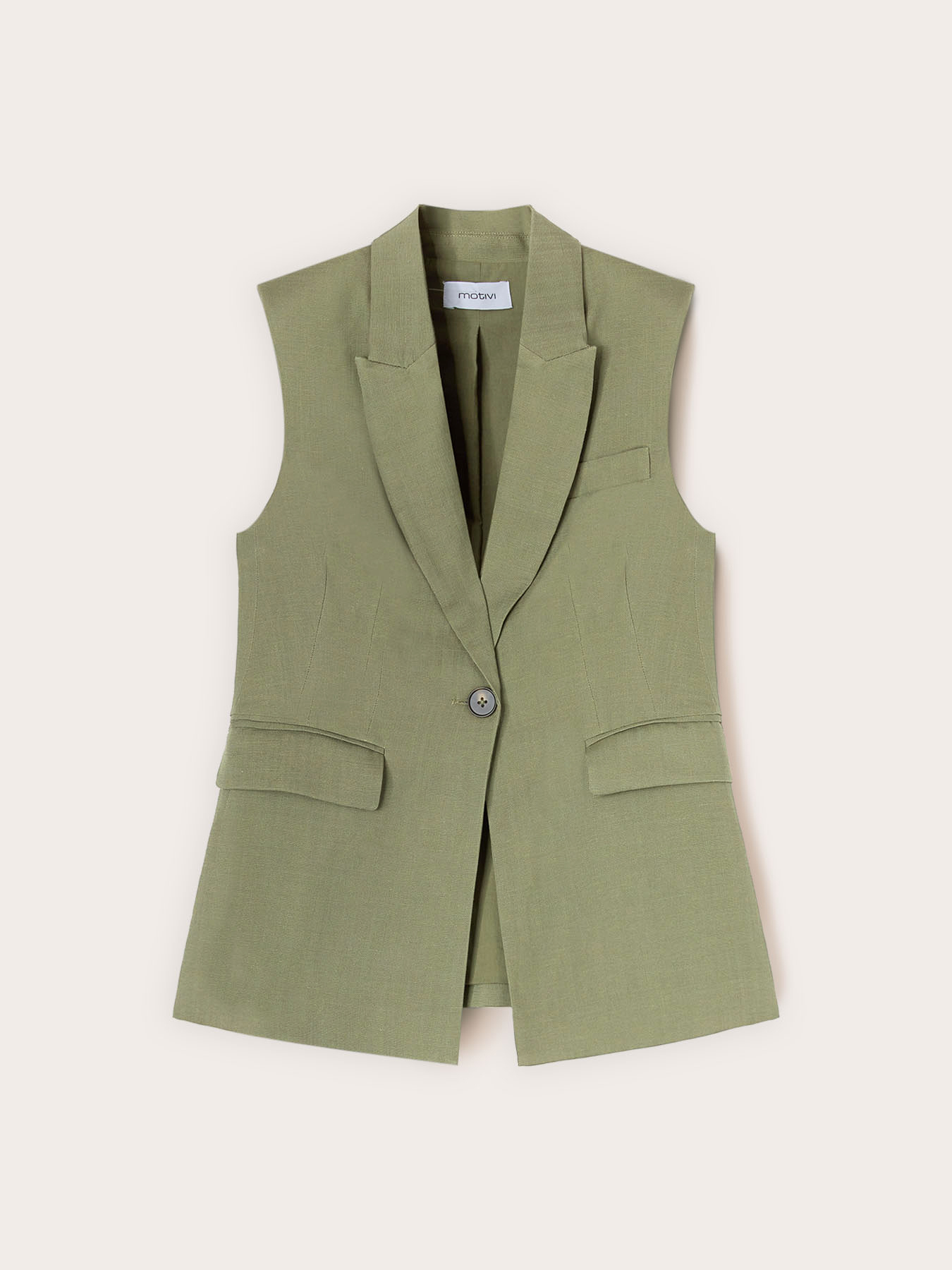 Gilet sartoriale in misto lino image number 4
