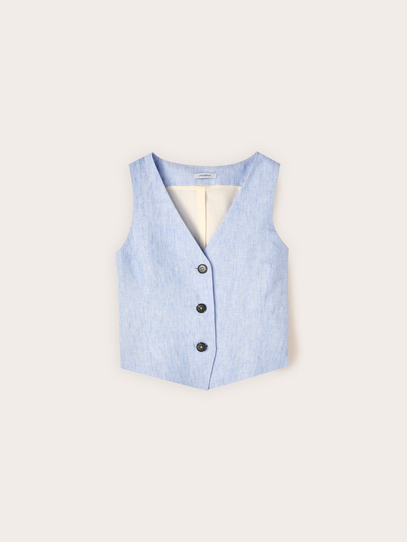 Gilet sartoriale in lino