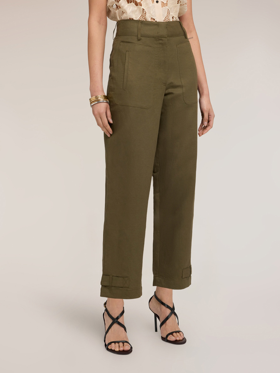 Pantaloni misto lino