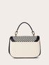 Shoulder bag con intreccio bicolore image number 2