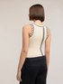 Maglia senza maniche con impunture decorative image number 1
