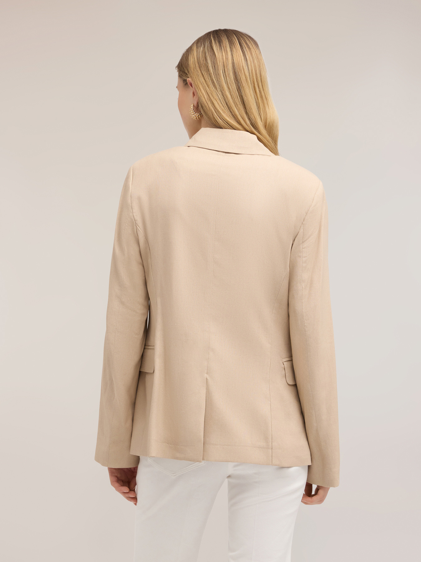 Blazer in misto lino image number 1