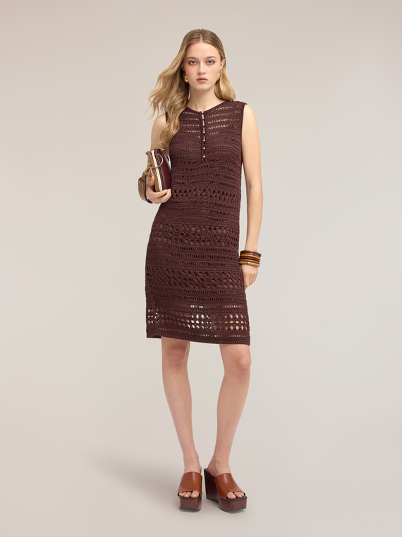 Vestito tubino in maglia crochet