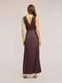 Vestito lungo in jersey lurex pliss&eacute; image number 1