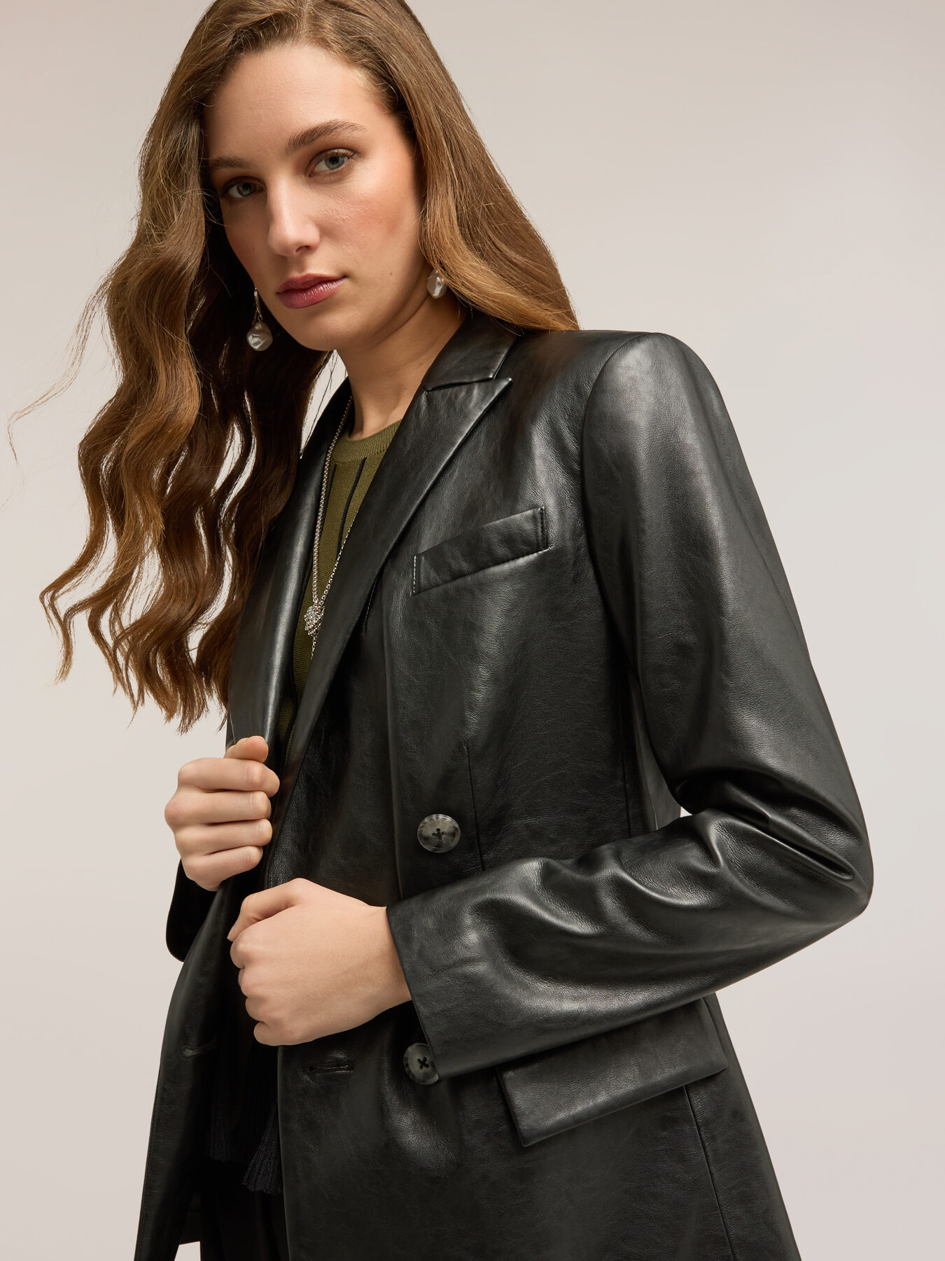 Giacca blazer doppiopetto con revers image number 3