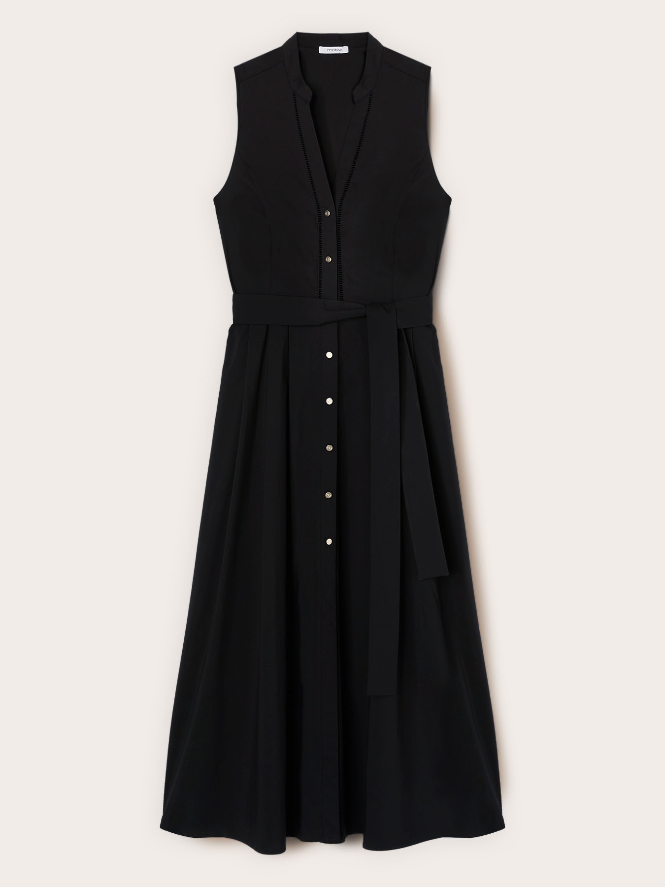 Vestito chemisier lungo in popeline image number 4