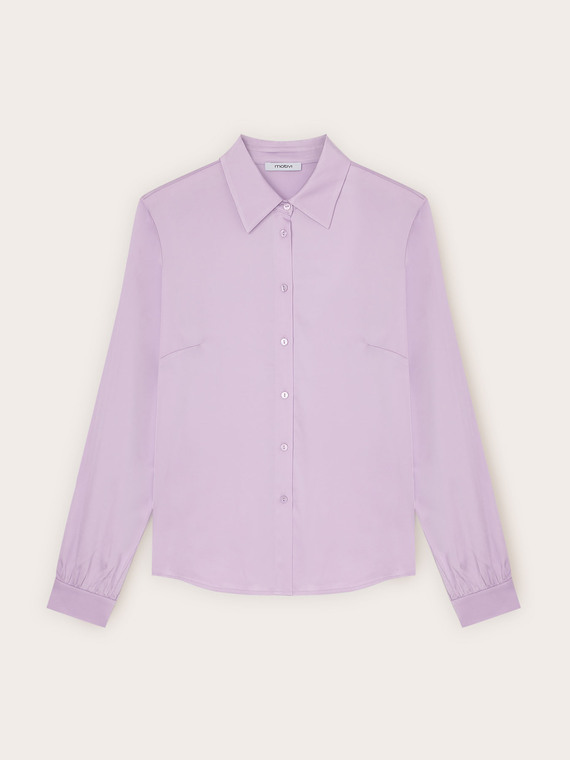 Camicia in raso di viscosa