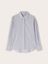 Camicia in popeline a righe lurex image number 4