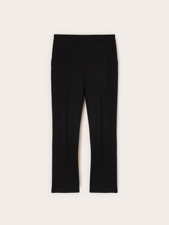 Pantaloni regular in punto milano