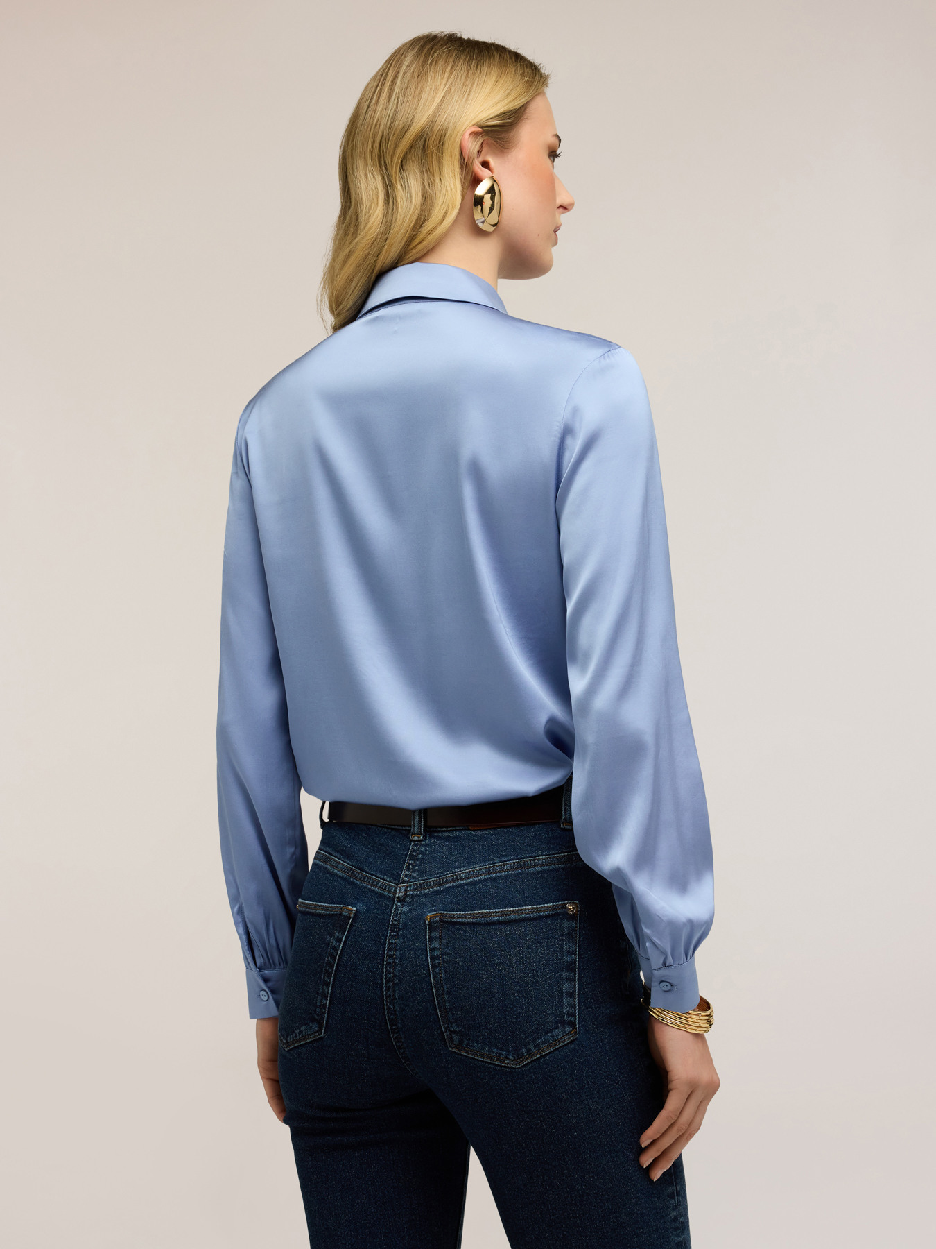 Camicia in raso di viscosa image number 1