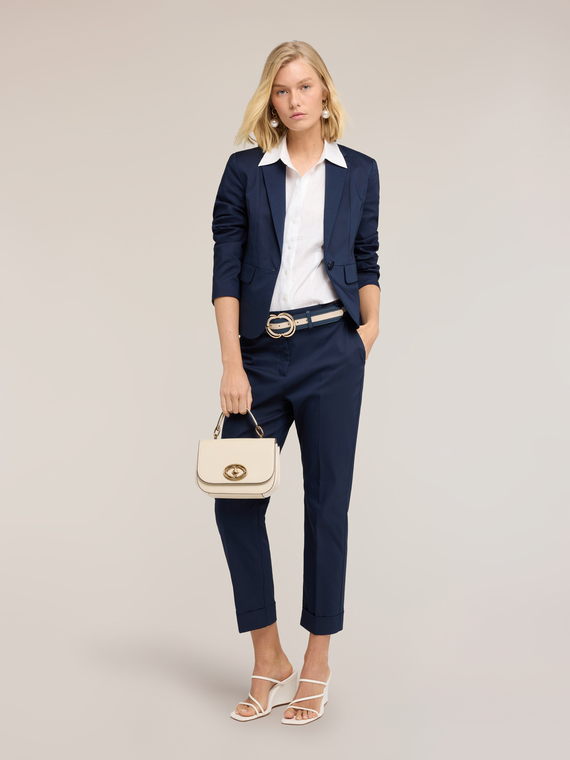 Blazer sartoriale in misto cotone