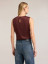 Top in raso con drappeggio asimmetrico image number 1