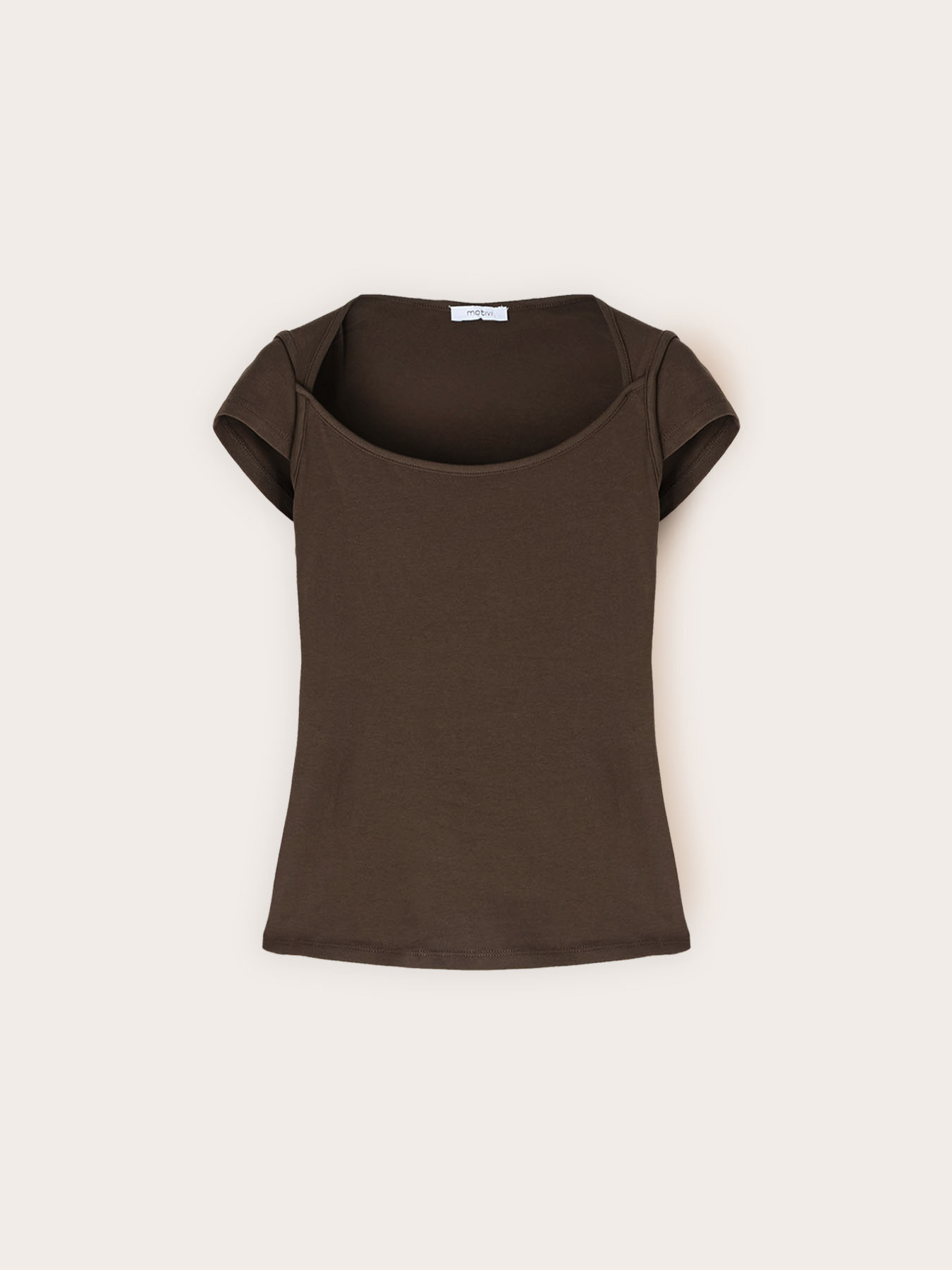 T-shirt con scollo a barchetta image number 4
