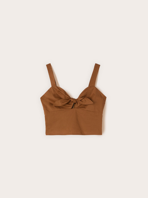 Top corto con fiocco