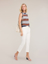 Pantaloni cropped in misto cotone image number 0