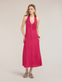 Vestito lungo ad A in misto lino image number 2