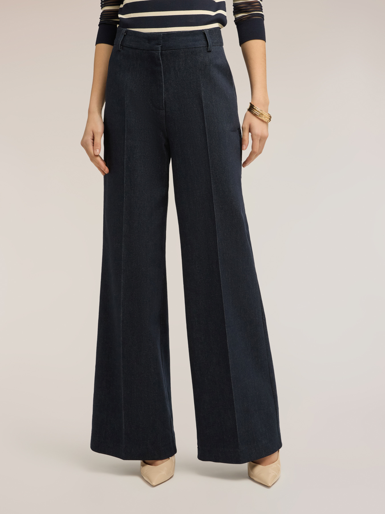 Jeans palazzo in denim image number 2