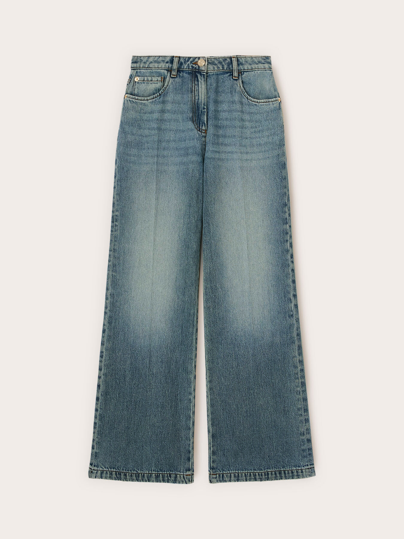 Jeans palazzo con piega stirata image number 4