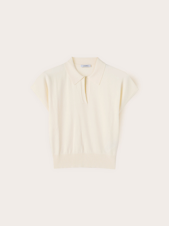 Polo in maglia misto viscosa