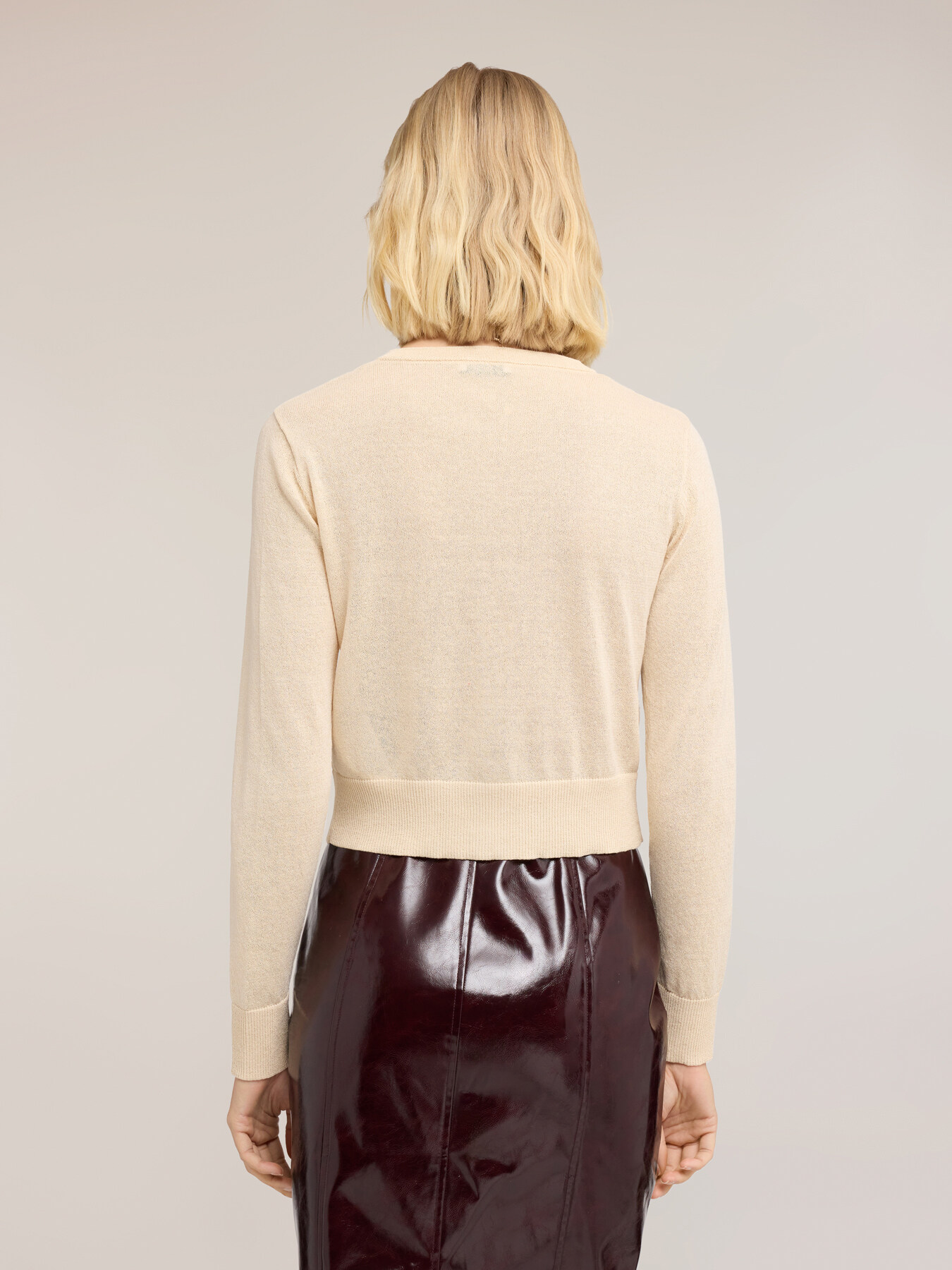 Cardigan in misto lino image number 1