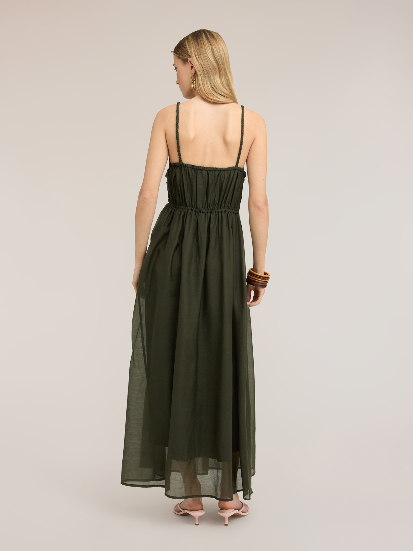 Vestito lungo in mussola misto lyocell image number 1
