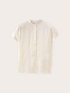 T-shirt in raso con scollatura a serafino image number 4